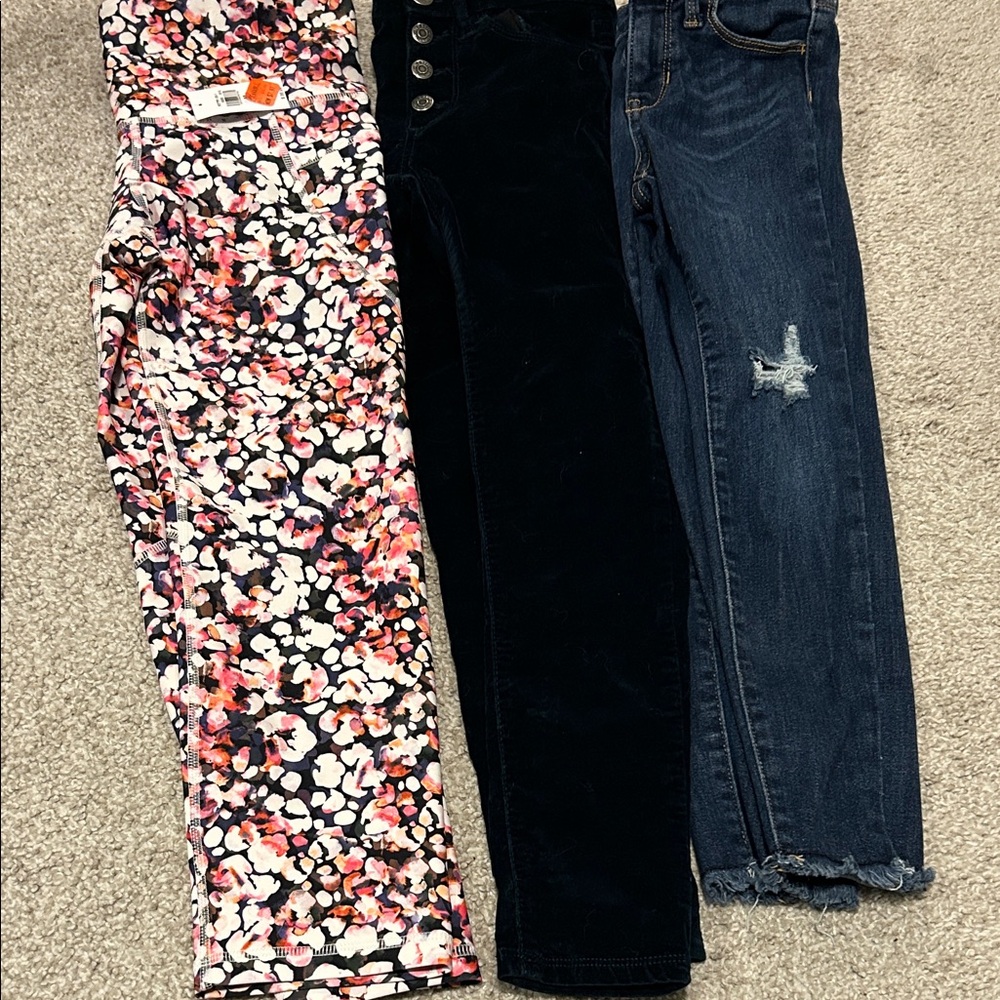 Old Navy Kids Jeans - Floral, Black, and Blue